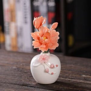 Peony ceramic flower vase set